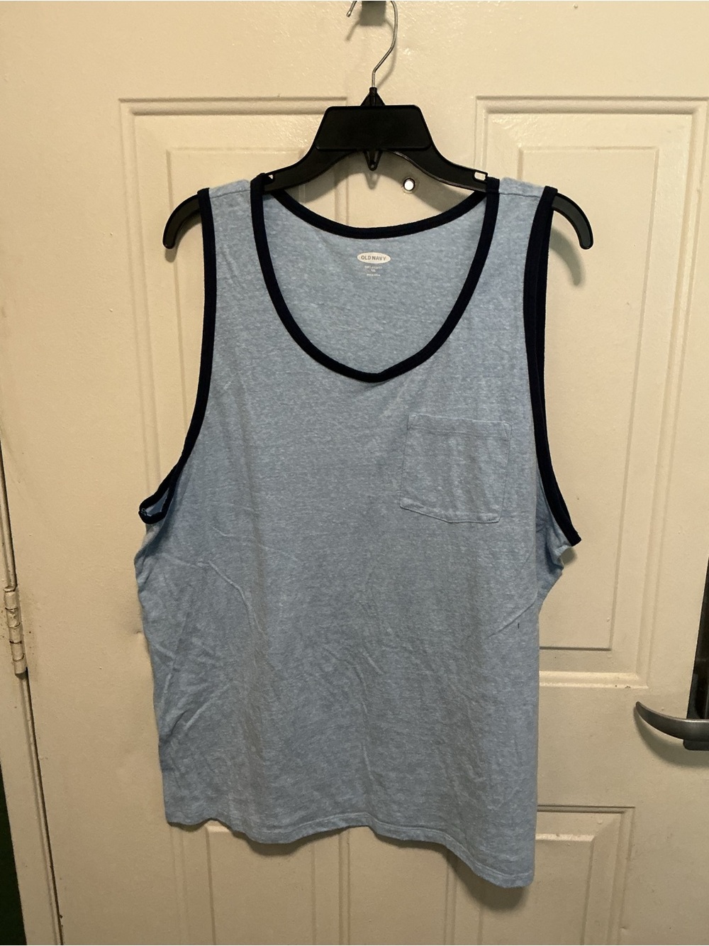 Old Navy Light Blue Tank Top with Navy Trim